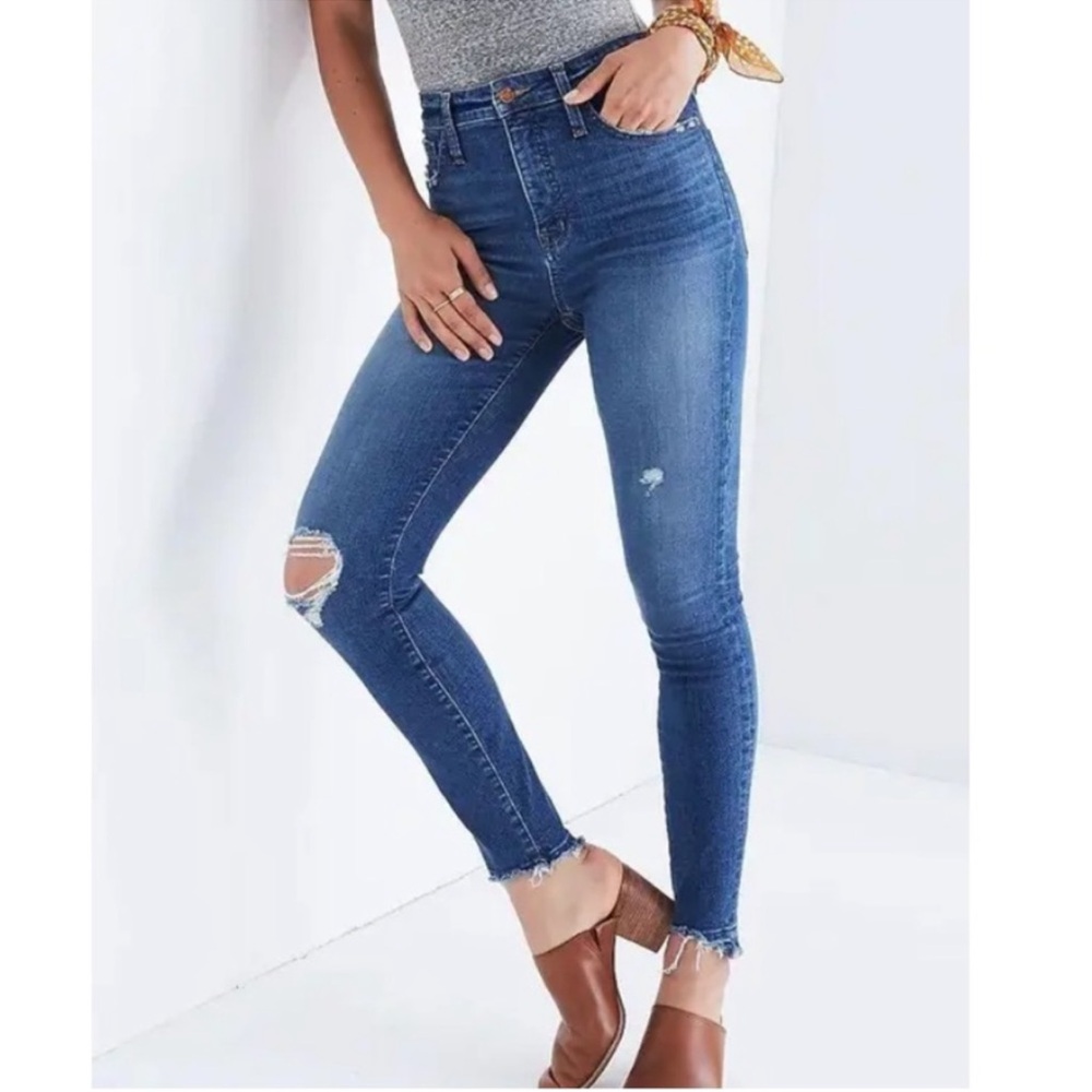 Madewell Ripped Indigo Skinny Jeans